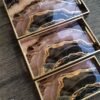 Marble Resin Serving Tray Set