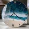 Ocean Wave Artistic Resin Clock